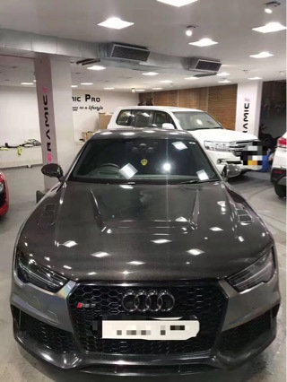 适用于奥迪A7 S7 RS7碳纤维改装引擎盖开孔机盖车头盖小包围