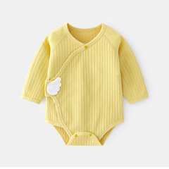 Baby Bodysuit Spring and Autumn Crawling Suit Baby Triangle T-shirt Cotton Newborn Long Sleeve Boneless Diaper Cover