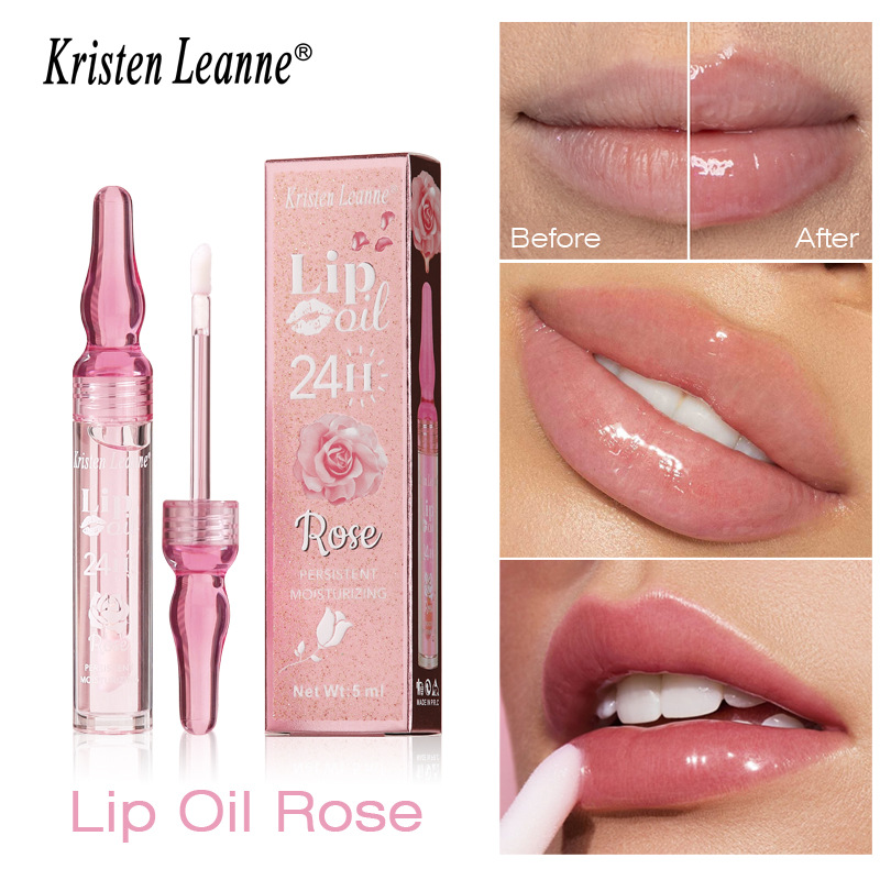 KRISTEN LEANNE Black Technology Long lasting Water Locking Rose Petals and Moisturizing Gloss Dudu Lip Oil_voghion.com