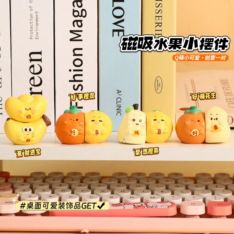 曼妙 Genuine magnetic fruit creative cartoon decorations, Birthday gift, wholesale