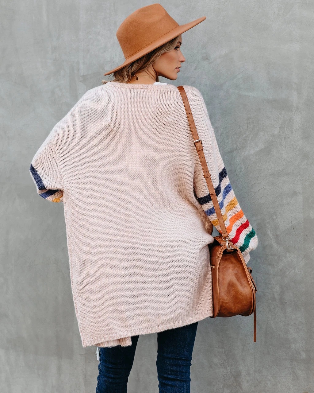 Women's Clothing patchwork loose large size sweater sweater jacket _voghion.com