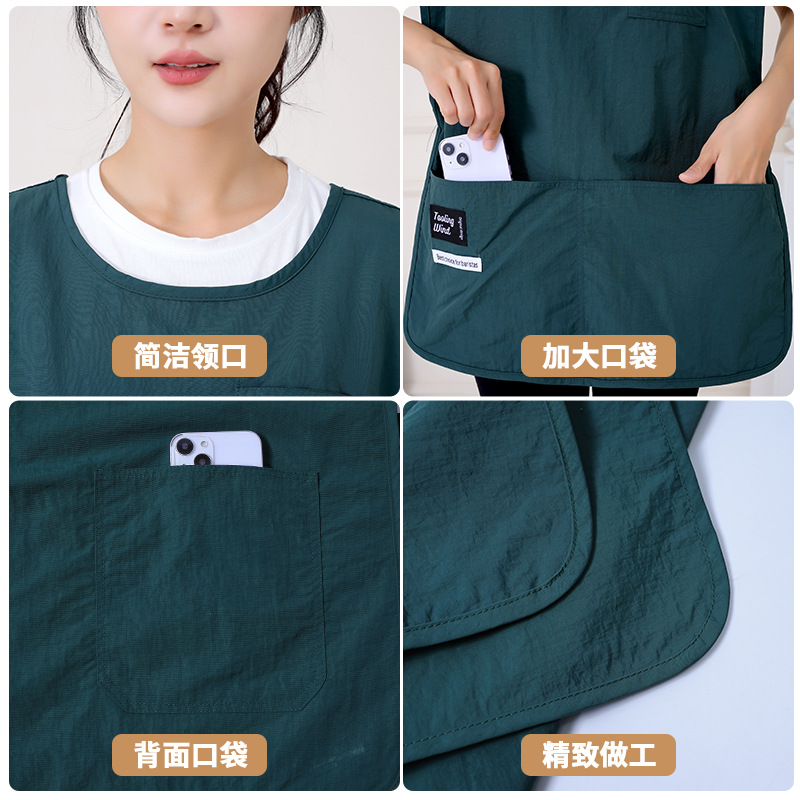 Delantal un lote impermeable a prueba de agua sucia alta ropa de trabajo de cocina coreana chaleco logotipo al por mayor en stock