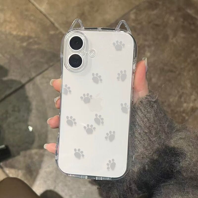 Cute Cat Claw Suitable for Apple 16 Mobile Phone Case 16Promax Cat Ear Mobile Phone Case 13 14 Simple 17 Fine Hole 11 Cute Cat Claw Suitable for Apple 16 Mobile Phone Case 16Promax Cat Ear Mobile Phone Case 13 14 Simple 17 Fine Hole 11