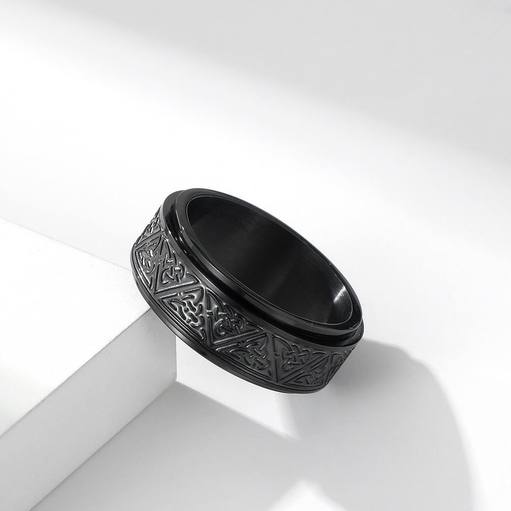 Fashion Geometric Titanium Steel Rings Polishing Stainless Steel Rings display picture 3