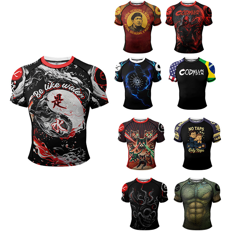 summer breathable T-shirt with a round collar