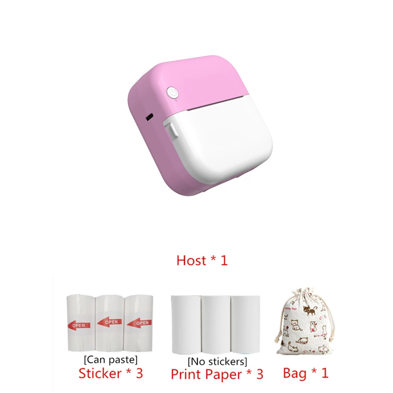 Mini photo printer C19/M3/M5 series, Bluetooth portable pocket printer, paper roll bundles available