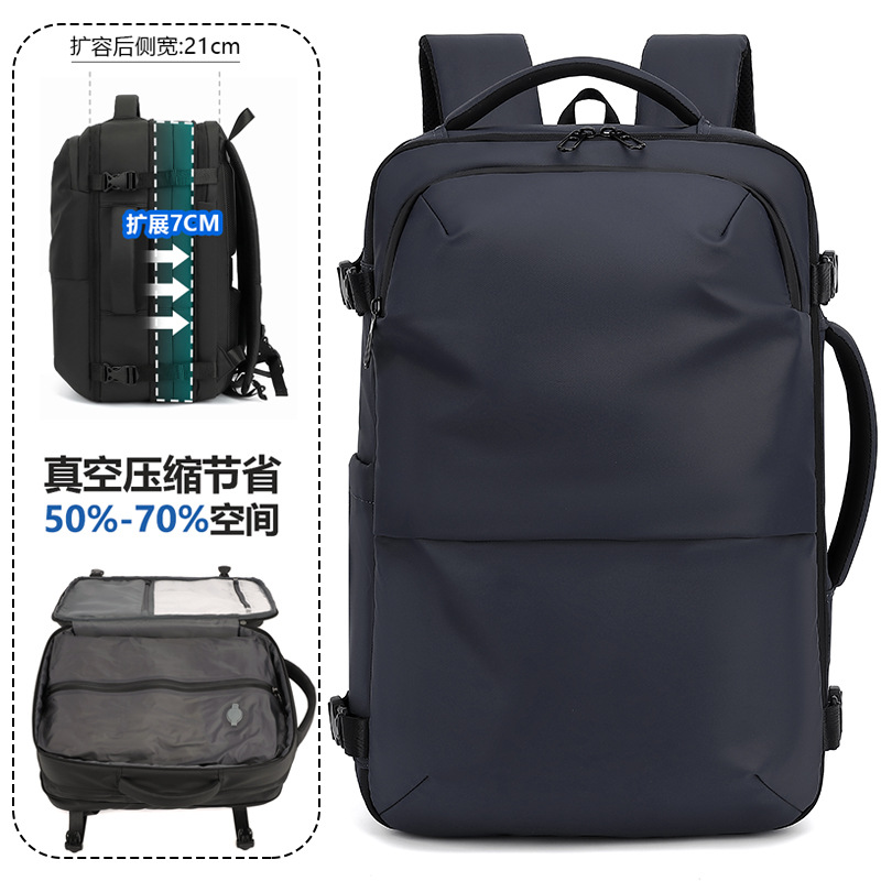 Mochila de ocio al vacío para hombres y mujeres, mochila de computadora impermeable de gran capacidad, mochila multifuncional, expansión de equipaje de negocios