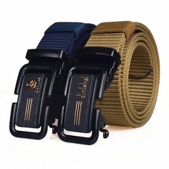 Outdoor leisure breathable belt men's extended fat man toothless nylon tactical belt street stall night market market supply