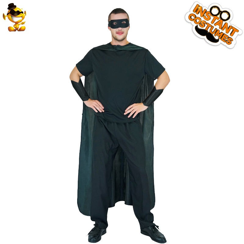 Suministro transfronterizo de los hombres grandes negro guapo máscara de ojo capa de la mascarada cos traje de la etapa de rendimiento ropa