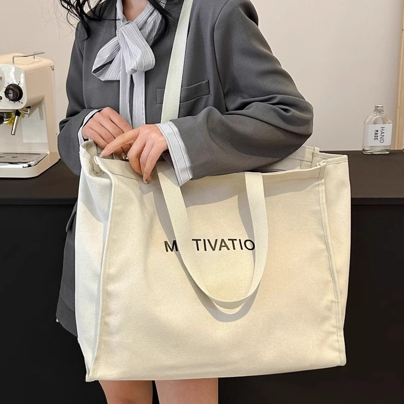 Handbag with Zipper for Going Out, 2026 New Style Tote Bag, Relaxed Style Canvas Bag, Extra Large Capacity, Extra Large Size for Women