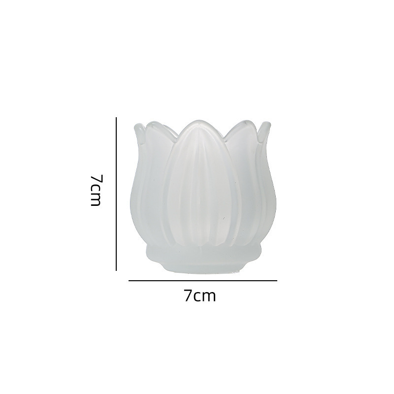 Tulipanos candelabro de vidrio de alto valor decorativo para el hogar vela taza de color gradiente aroma botella de expansión al por mayor en stock