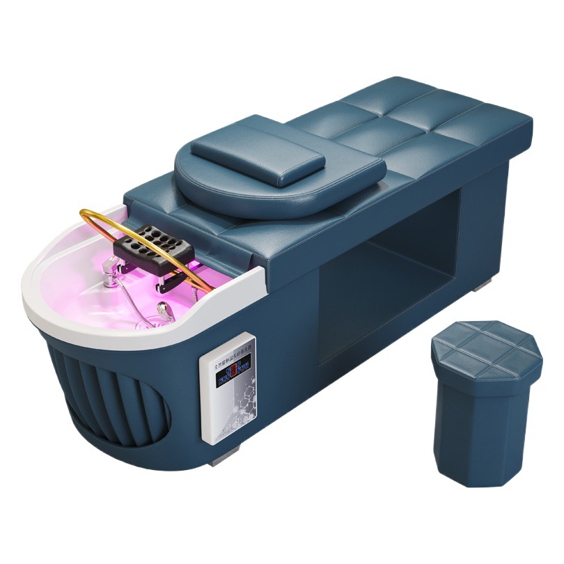 Cama de tratamiento de alta gama, masaje de belleza, barbería, fumigación de circulación de agua especial, lavabo tailandés integral