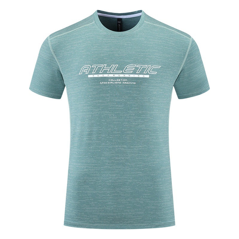 Deportes camiseta de los hombres de secado rápido manga corta de seda de hielo de verano delgada superior suelta ropa de entrenamiento de fitness correr transpirable manga corta
