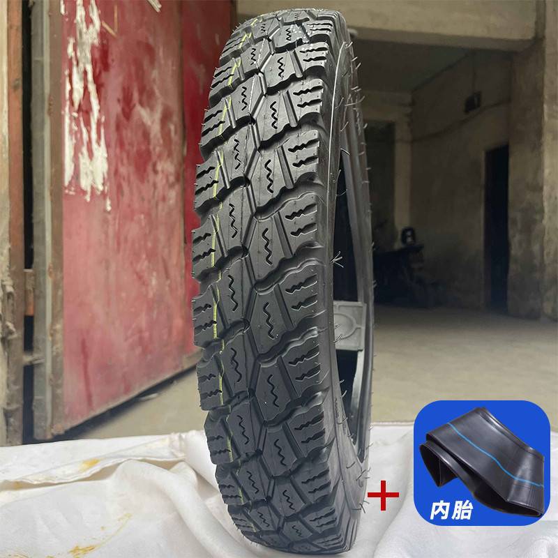 외부 타이어 + 내부 튜브 [단선 및 균열 포함 반품 및 교환] - 3.00-12 플랫 탑 두꺼워진 8겹