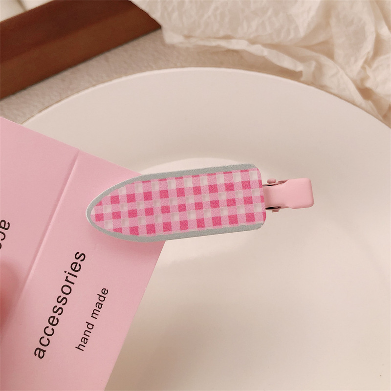 Un par de impresión de arco para niñas pinzas de cabello sin marcas de dibujos animados para mujeres adorables pinzas de cabello para el cabello de bordas rotas