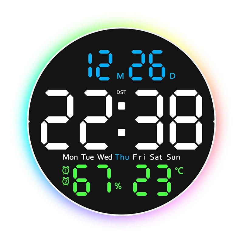 Electronic night light for living room, universal watch, thermometer, mute hygrometer