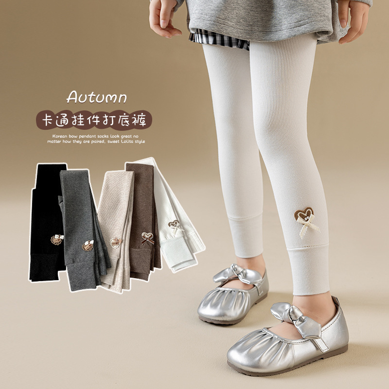 Princess Nine-Point No-Sock Outerwear Spring and Autumn Thin Baby Children's Lace Combed Cotton Girls' Leggings Autumn Pantyhose