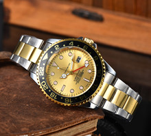 Quartz Watch 劳家格林gmt不锈钢带男士豪华时尚款劳牌石英手表