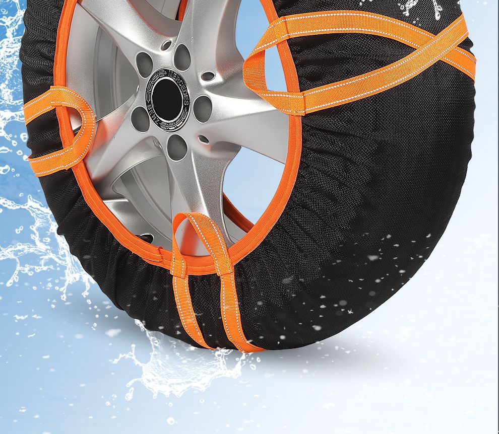 Portable car tire anti-slip socks wear-resistant polyester mesh cloth tire cover winter snow anti-slip sleeve tire socks