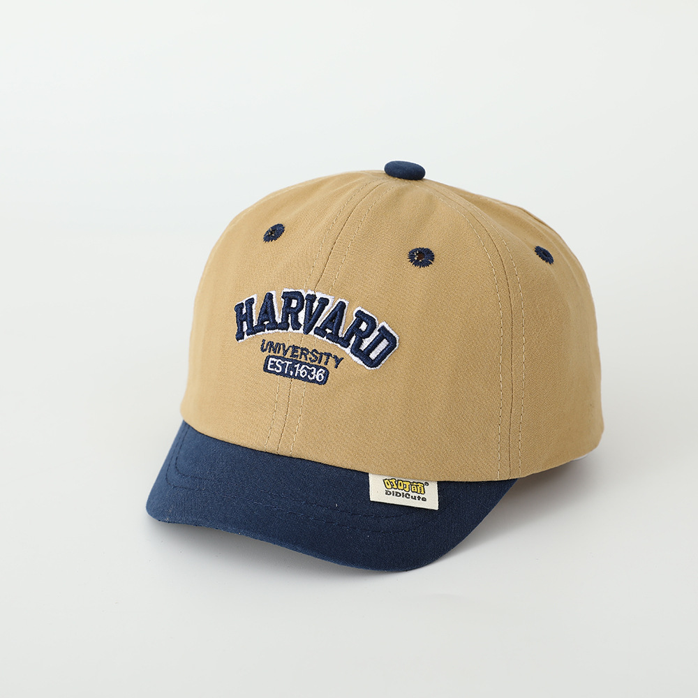 Sombreros para bebés primavera y otoño delgados sombreros de lengua de pato letras coreanas para niños y niñas sombreros de béisbol protectores solares con bordes suaves