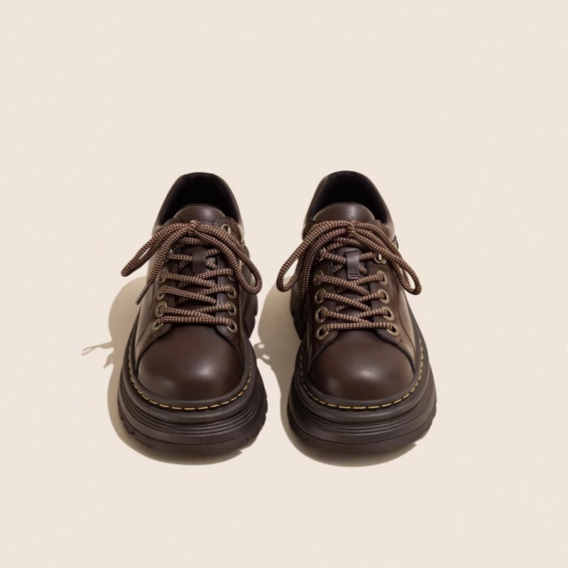 Japanese Style Small Leather Shoes Women's 2025 Spring New British Style Thick Sole Increased Loafers Retro JK Uniform Casual Single-layer Shoes