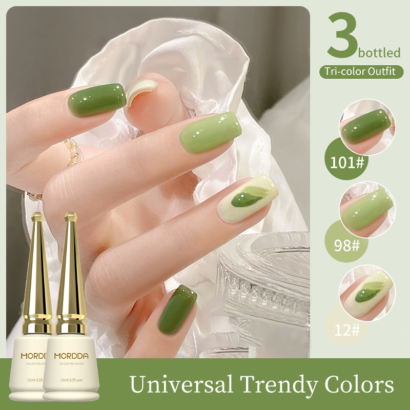 2025 nuevo traje especial de salón de manicura de color popular de color blanco mágico de champán de platino