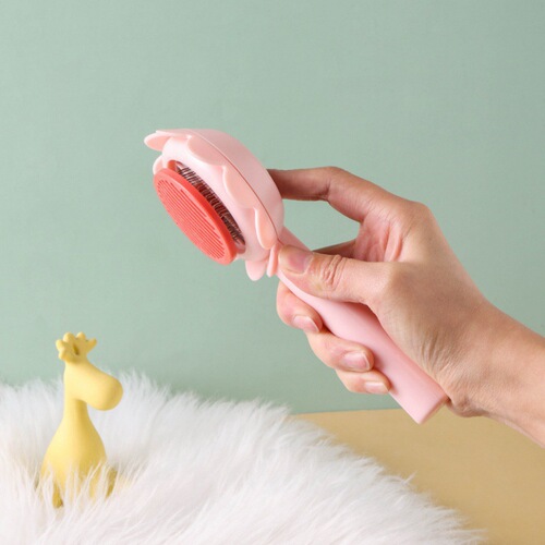 Sunflower pet comb, one-click hair removal, floating hair removal, knot-opening needle comb, hair removal comb for cats and dogs