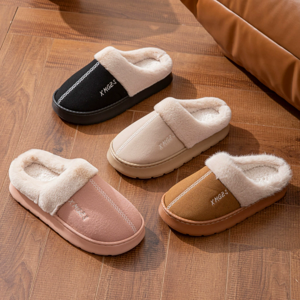 Оптовые поставки: осенне-зимние хлопковые тапочки Amazon для женщин, домашние и уличные, нескользящие, теплые, без запаха, тапочки из ЭВА для мужчин