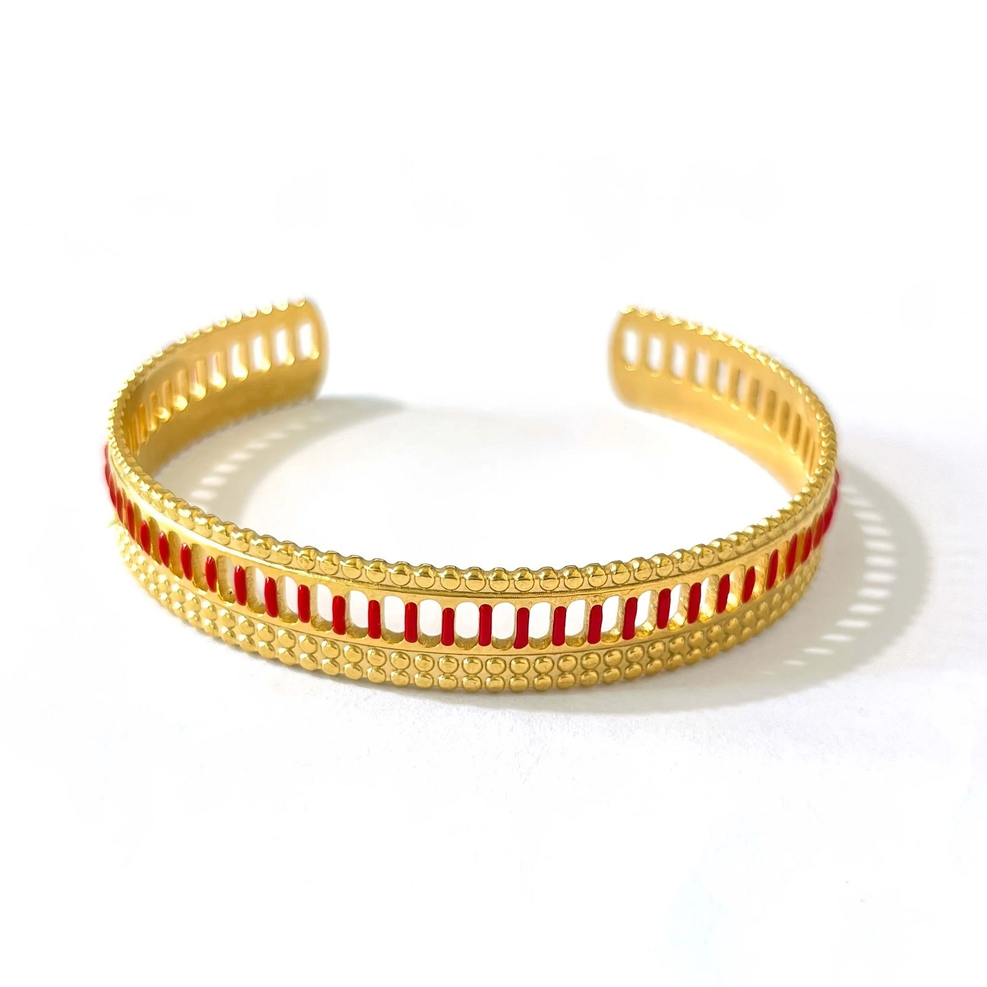 Pulsera de aceite de goteo de acero inoxidable clásico, joyería de todo fósforo para mujer, apertura de acero de titanio de alto valor, joyería no decolora al por mayor