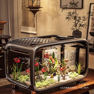 Fish Tank Home Living Room 2025 New Ecological Landscaping Full Set of Filtration and Oxygen Production All-In-One Desktop Small Turtle Tank