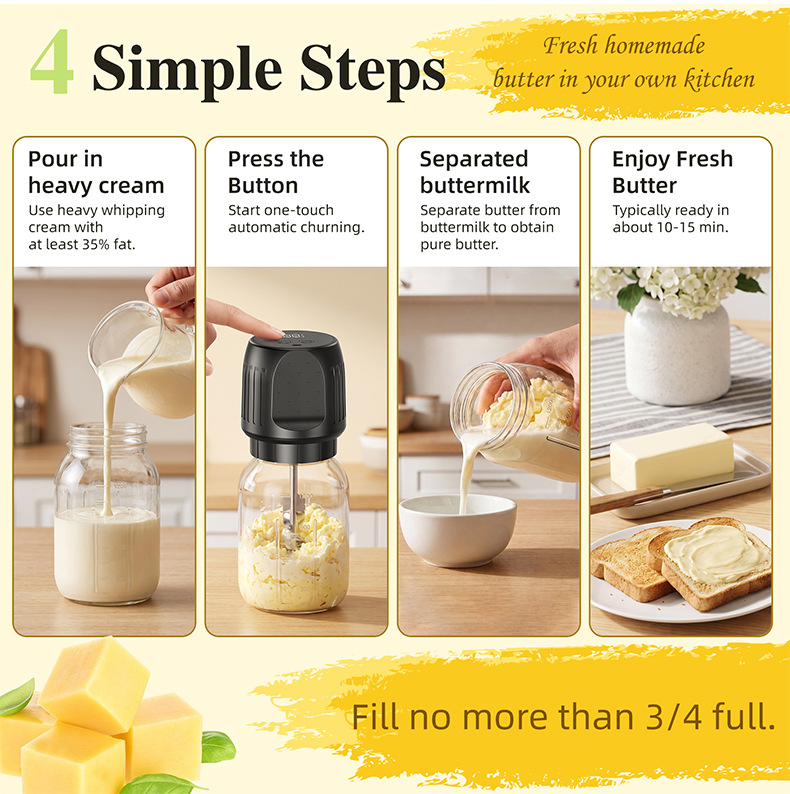 1.5L Butter Mixer Amazon Best Seller Electric Mixer Kitchen Breakfast Large Capacity Butter Mixer