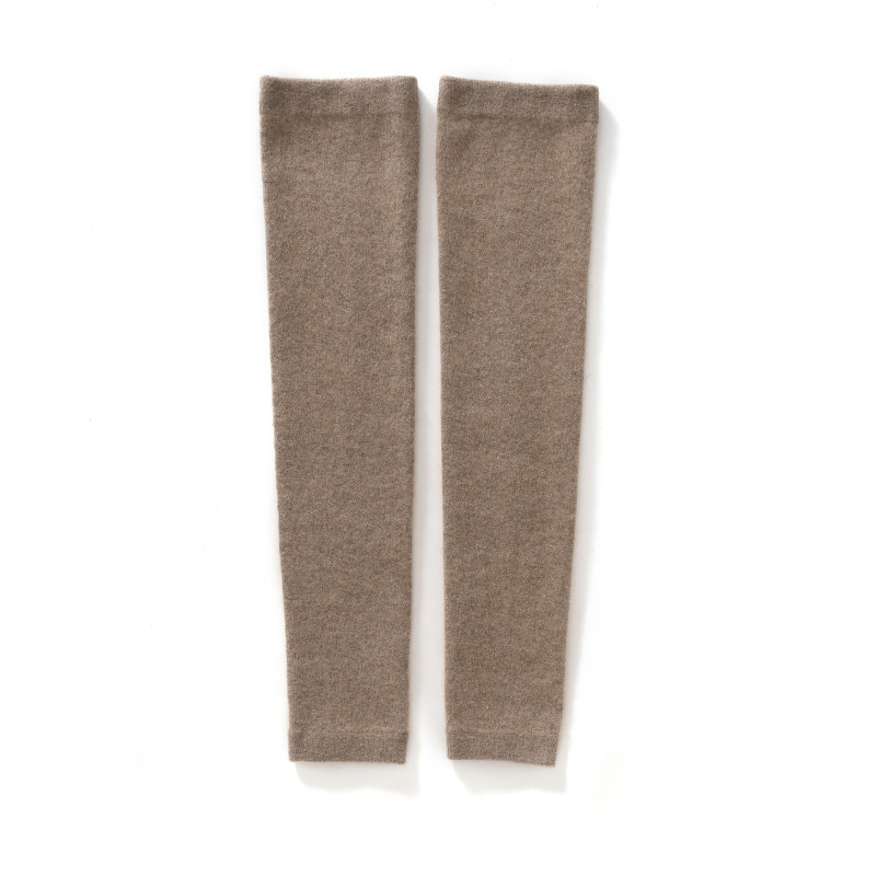 Manufacturer wholesale cashmere cross-border autumn and winter new solid color long socks for cold legs, knee protection, and joint and leg care