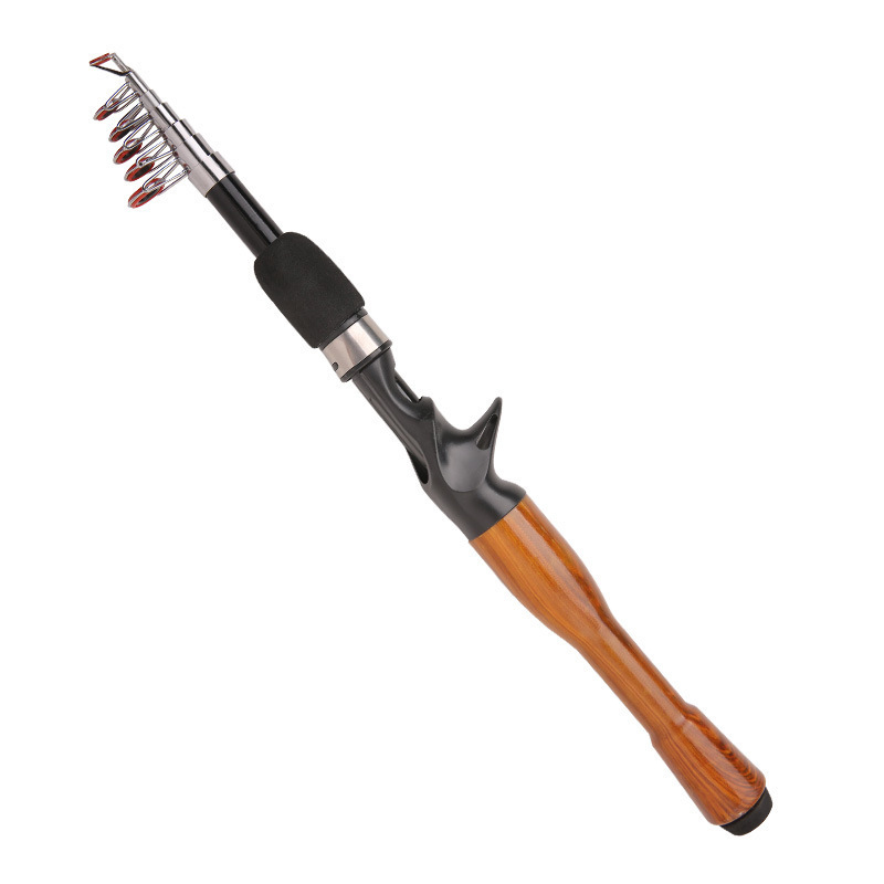 Venta al por mayor de la fábrica ultra corta sección Mini pequeño mar varilla portátil 1,3 m pequeña caña de pescar hielo pesca mar pesca pequeño mar Rod