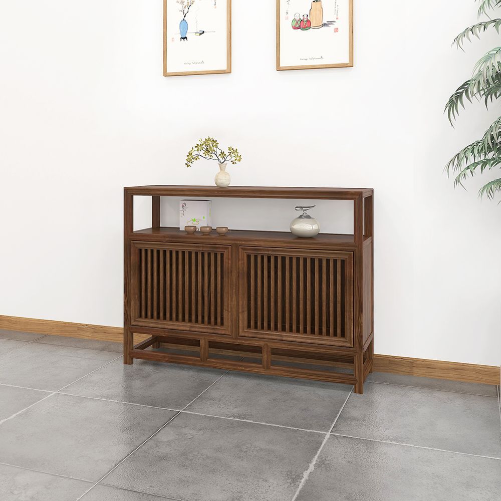 新中式餐边柜实木茶水柜客厅靠墙储物柜收纳置物架家用玄关柜边柜