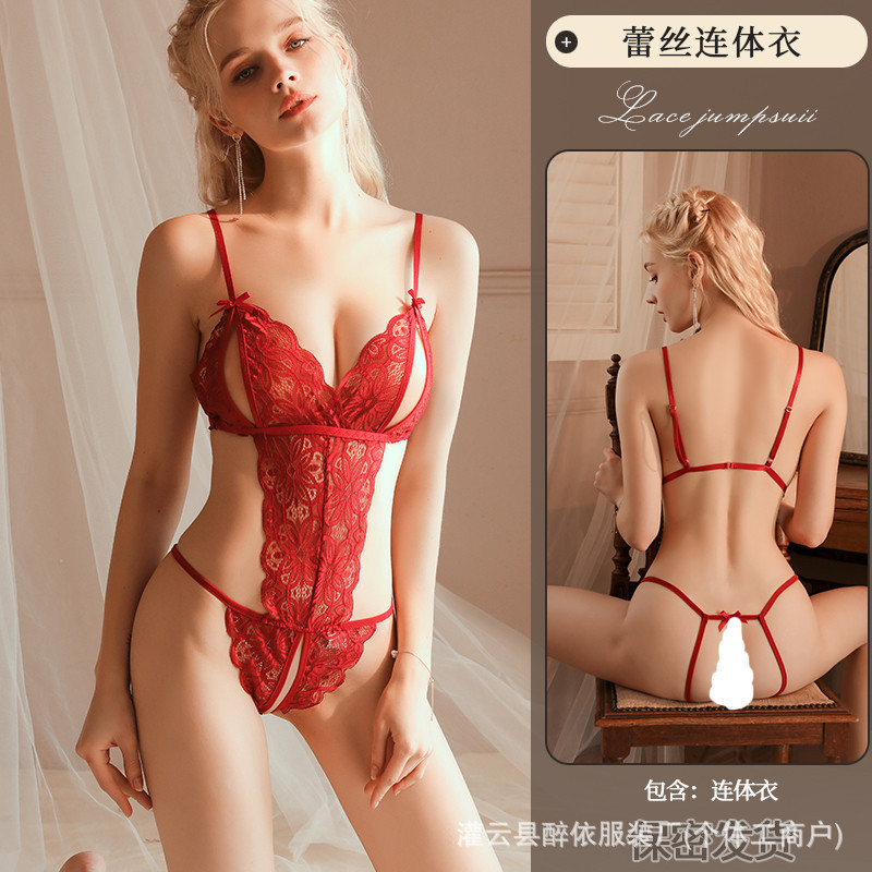Adult high-end lingerie, pure desire style, sexy lace bodysuit, women's passionate set, pure desire hollow-out women's uniform Adult high-end lingerie, pure desire style, sexy lace bodysuit, women's passionate set, pure desire hollow-out women's uniform