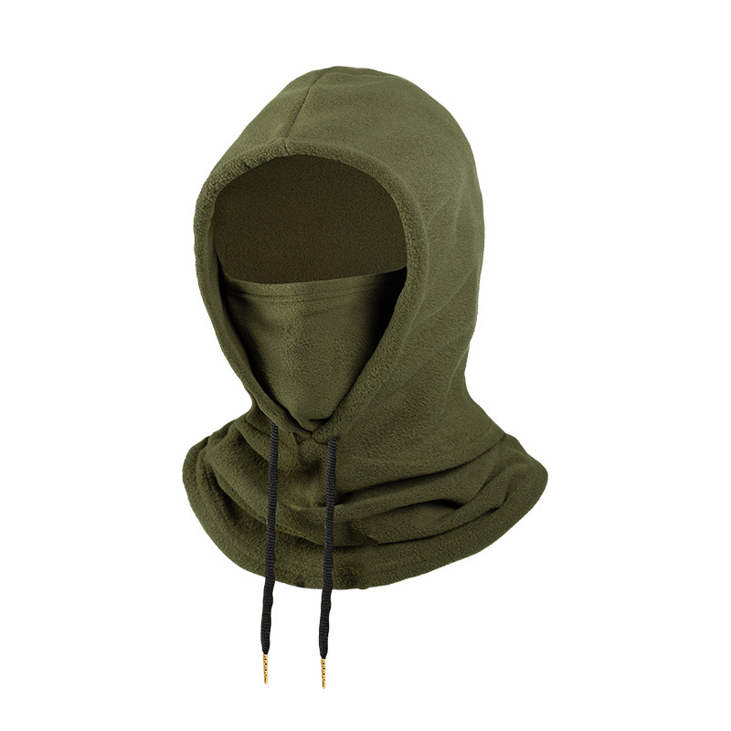 Otoño y invierno al aire libre camuflaje de terciopelo calentamiento sombrero guisante para hombres y mujeres máscara de terciopelo a prueba de viento y frío