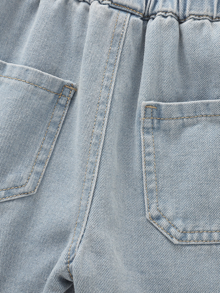Pantalones malwee transfronterizos para niñas, ropa de verano, nuevos niños europeos y estadounidenses, lindos jeans casuales para niñas