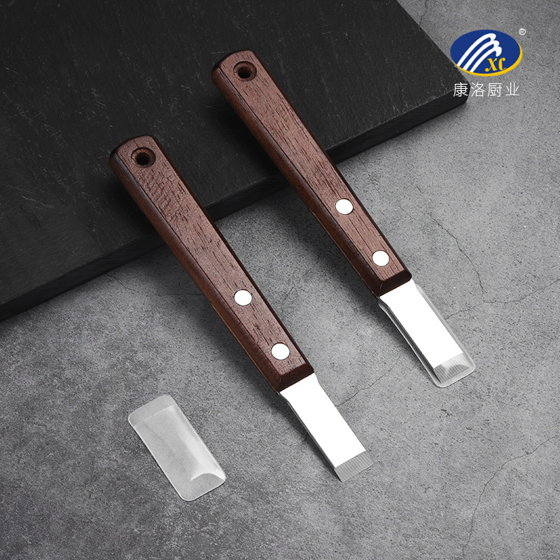 Factory direct flat head glue removal blade sealing rubber pad oil dirt cleaning wooden handle small blade hood shovel Factory direct flat head glue removal blade sealing rubber pad oil dirt cleaning wooden handle small blade hood shovel