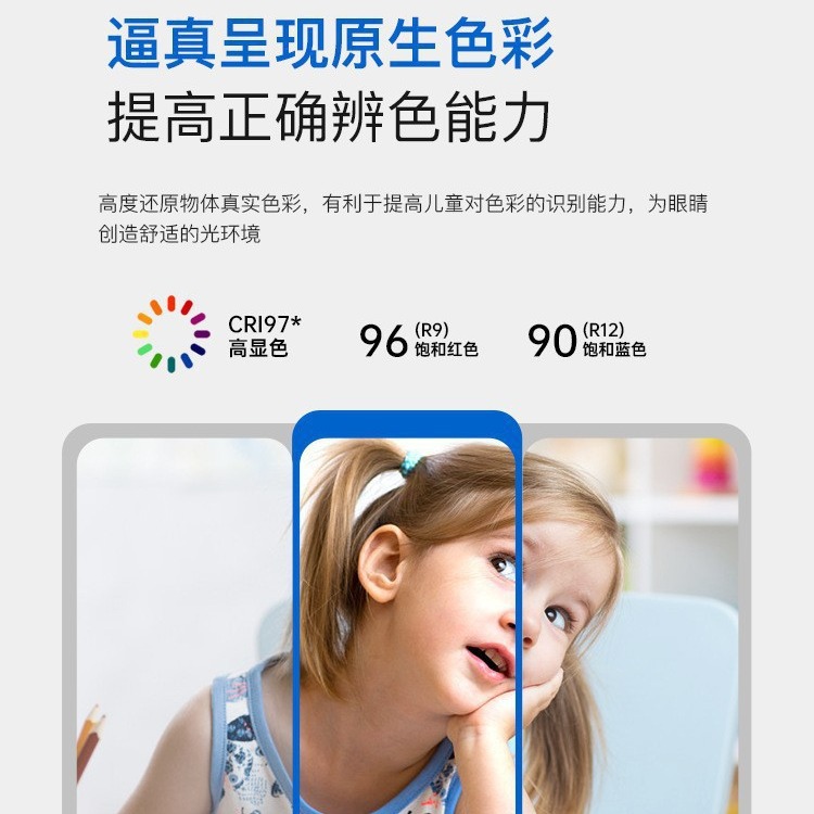 2024 Seamless Highlight Eye-Caring Bedroom Lamp Full Spectrum Puri Chip Flush Mount Lamp Simple Modern Children's Room Lamp