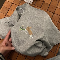 正しいバージョンの潮牌LOEウサギ刺繍25早春着連名半袖男女同モデル現物