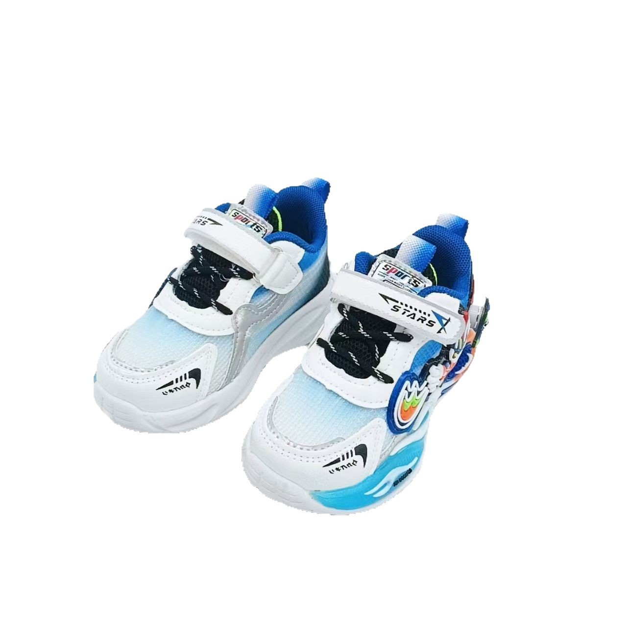 Nuevo otoño de 2025 zapatos de deporte de doble red para niños respirables zapatos de bebé con suela suave zapatos de dibujos animados para niños