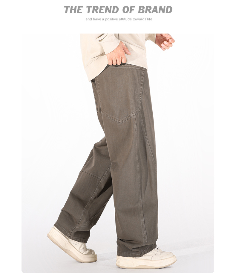 Herrenbekleidung Herrenbekleidung 2024 Retro Freizeithose Herbst und Winter Multi Pocket Workwear Loose Scimitar Pants Herrenhose_voghion.com