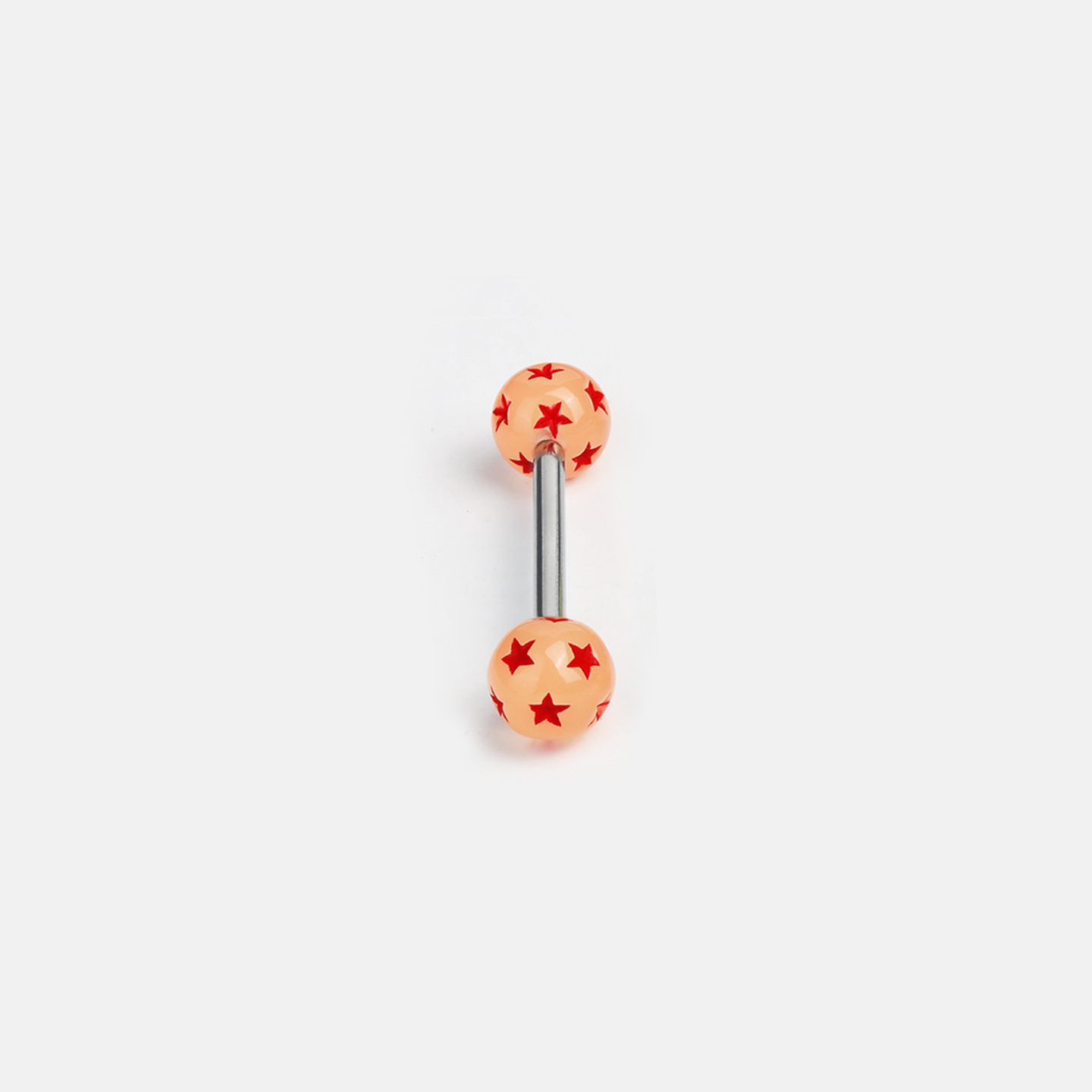 Double-Headed Glow Five-Pointed Star Tongue Barbell, 6 Colors, Titanium Steel External Thread Tongue Piercing Jewelry detail image 13
