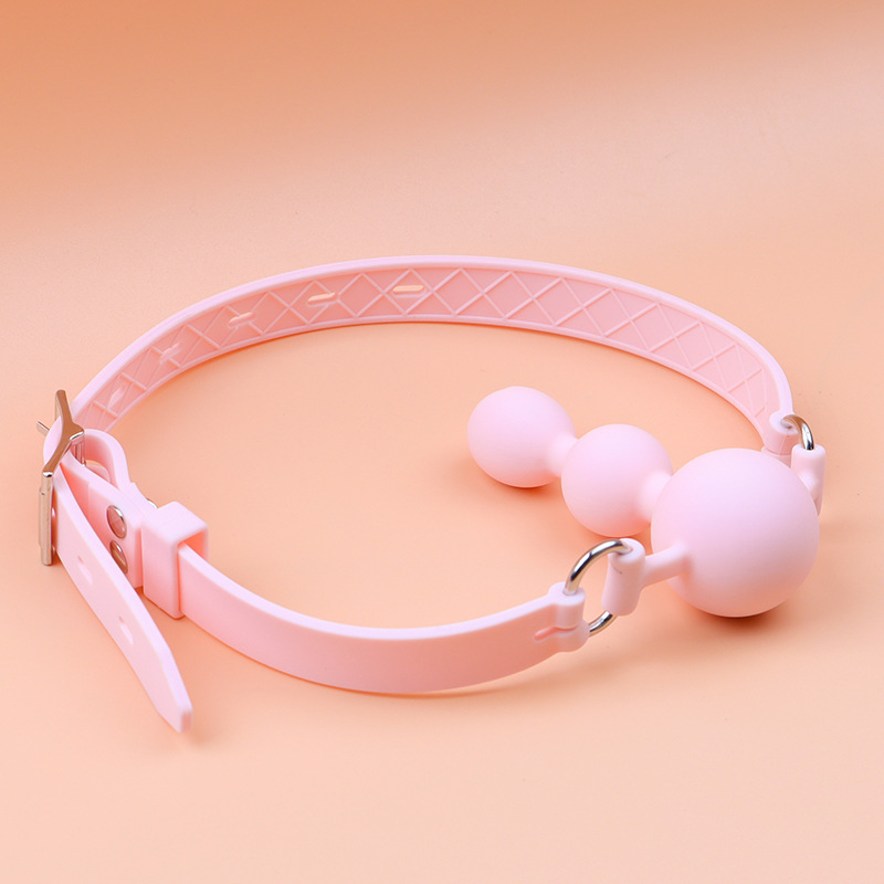 Silicone Ball Gag with Drainage Design, Adjustable Bondage Mouth Gag for SM Play — detail image 16