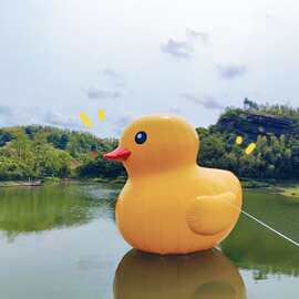 充气大黄鸭特厚材料闭气水上大白鹅水陆两用广告卡通造型美陈气模