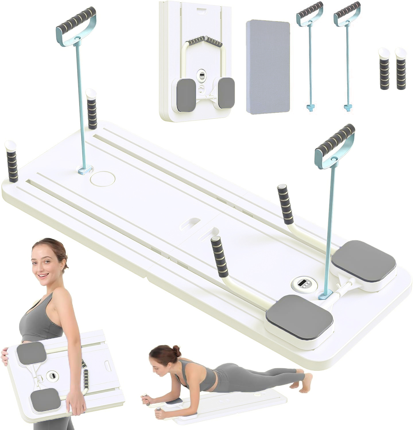 Multifuncional abdominal-building board 4 - in - 1 fitness board plegable Pilates abdominal-building board chest exercise board support