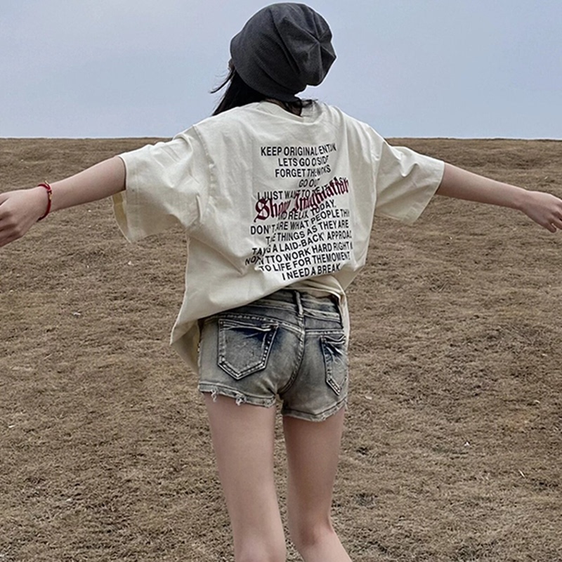 American Retro Yellow Mud Color Distressed Denim Shorts Women's Summer Low-Waist Slimming Tight-Fitting Hip-Hugging Hot Pants American Retro Yellow Mud Color Distressed Denim Shorts Women's Summer Low-Waist Slimming Tight-Fitting Hip-Hugging Hot Pants