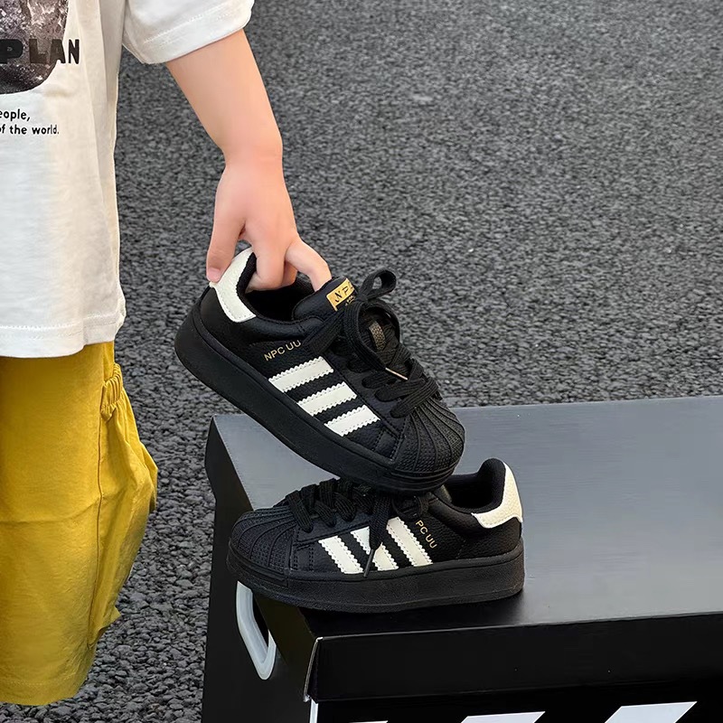 2025 Spring and Autumn New Children's Shell Toe Sneakers Girls' Lightweight Non-Slip Sports Shoes Boys' Versatile Casual Shoes