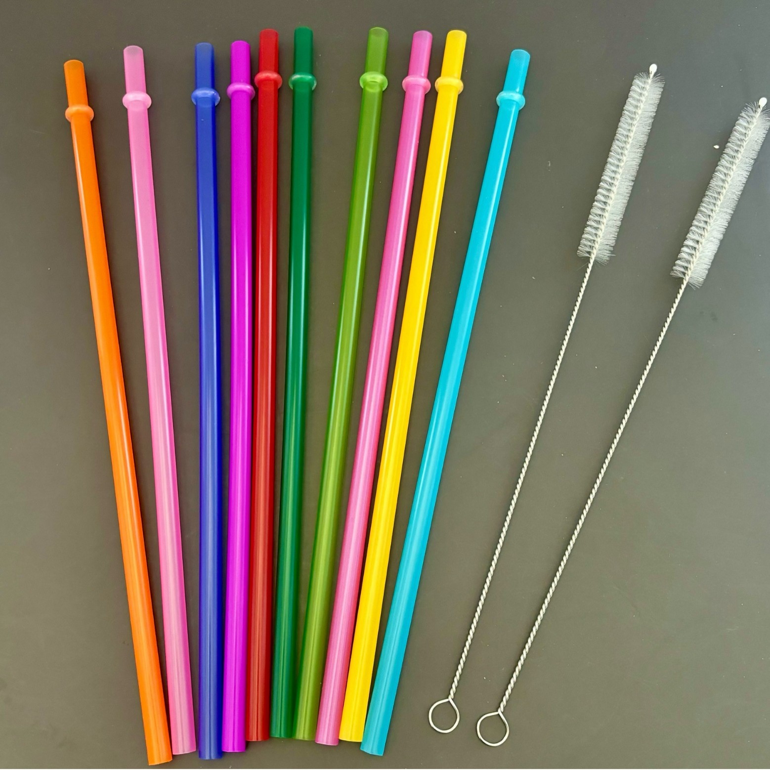 宁波厂家直销彩色固定圈吸管透明吸管PP管 塑料勺子吸管