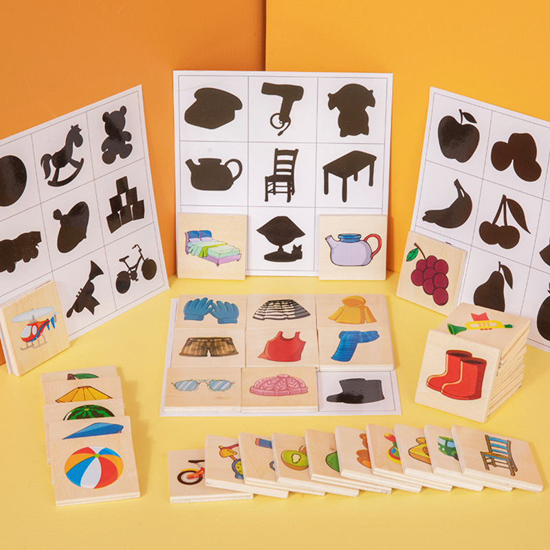Juguetes de puzzle de madera de sombras para niños juegos de caja de puzzle para niños pequeños image 3